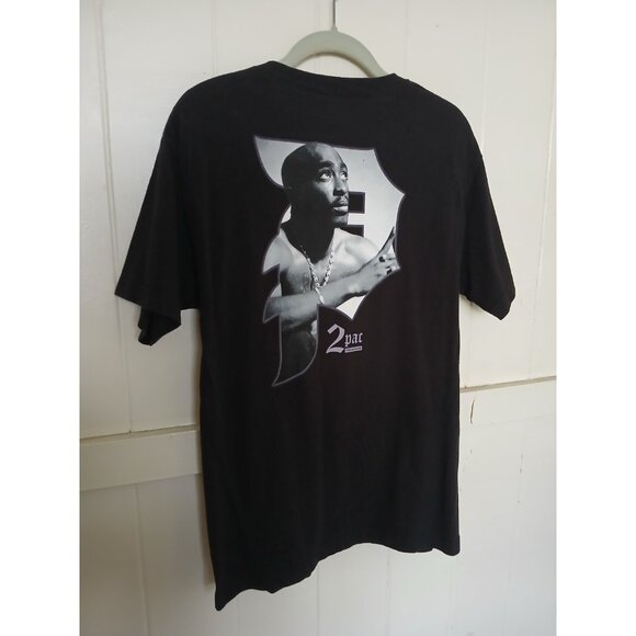 2PAC × Primitive Tupac Graphic T-Shirt Mens Medium Black Cotton Short Sleeve - Picture 3 of 13